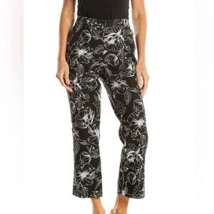 White House Black Market The Flare Crop Floral Pant Size 8 NWT